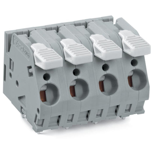WAGO - Leiterplattenklemme Hebel 2706-260 6mm²,grau − 10 Stück
