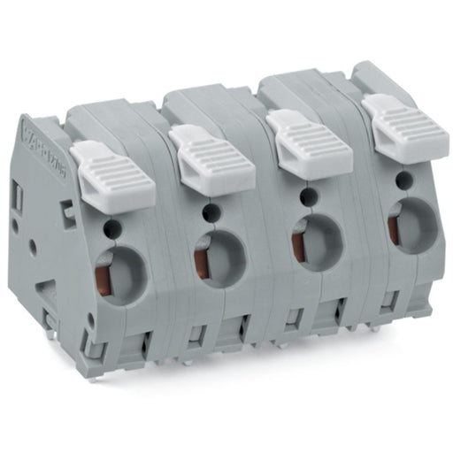 WAGO - Leiterplattenklemme Hebel 2706-310 6mm²,grau − 10 Stück