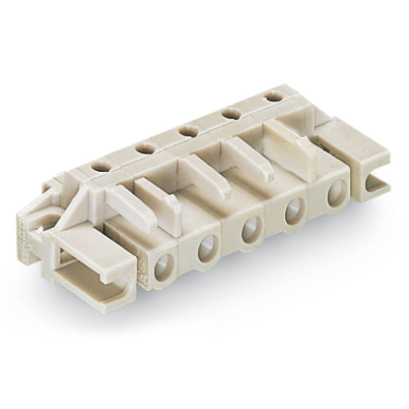 WAGO - Leiterplattensteckverbinder THT-Federleiste abgewink. 722-838/047-000 7,5mm,lichtgrau − 25 Stück