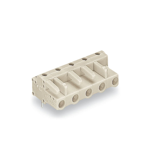 WAGO - Leiterplattensteckverbinder THT-Federleiste abgewink. 722-842 7,5mm,lichtgrau − 25 Stück