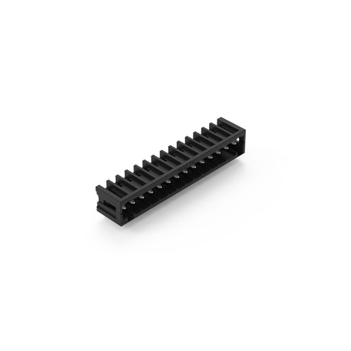 WAGO - Leiterplattensteckverbinder THR-Stiftleiste Lötstift 734-174/105-604 1,0x1,0,abgew.,sw − 100 Stück
