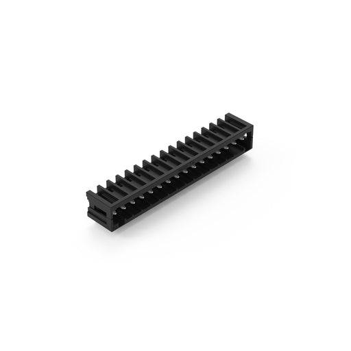 WAGO - Leiterplattensteckverbinder THR-Stiftleiste Lötstift 734-176/105-604 1,0x1,0,abgew.,sw − 50 Stück