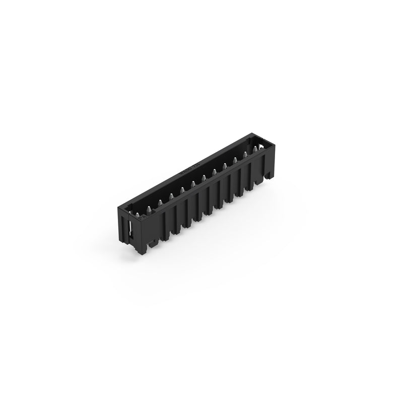 WAGO - Leiterplattensteckverbinder THR-Stiftleiste Lötstift 734-242/105-604 1,0x1,0,gerade,sw − 100 Stück