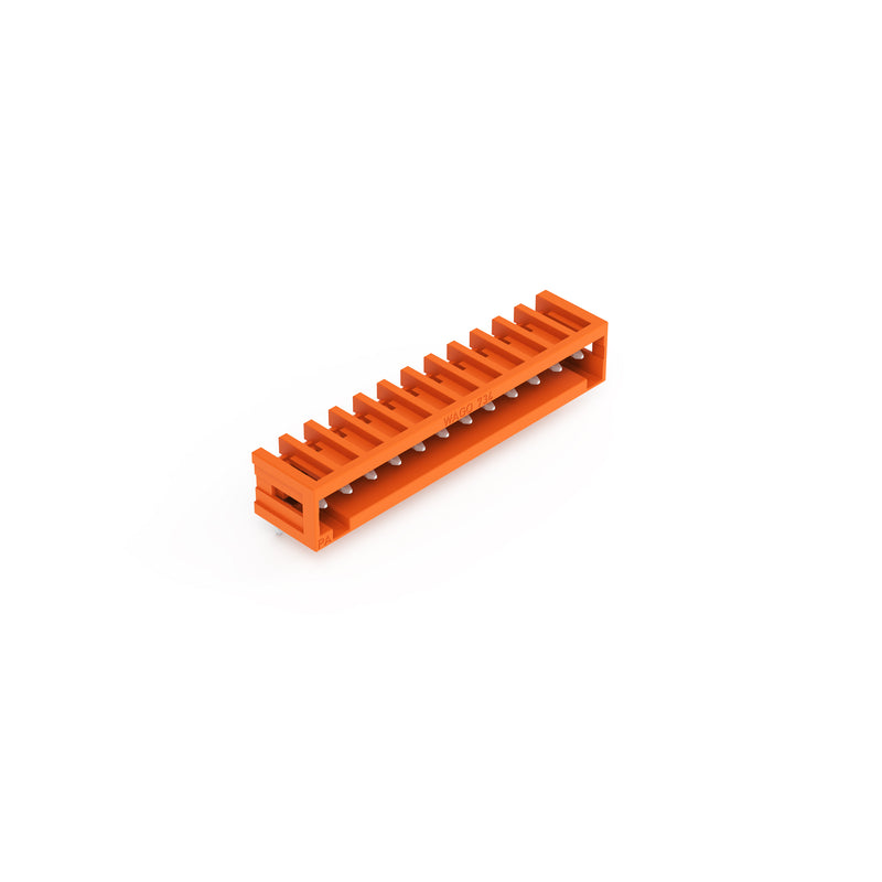 WAGO - Leiterplattensteckverbinder THT-Stiftleiste Lötstift 734-272 1,0x1,0,abgew.,or − 100 Stück