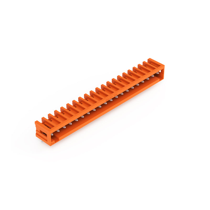 WAGO - Leiterplattensteckverbinder THT-Stiftleiste Lötstift 734-280 1,0x1,0,abgew.,or − 50 Stück