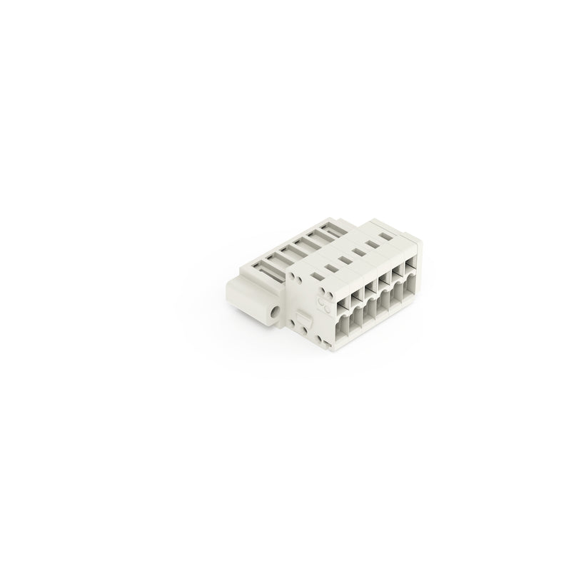 WAGO - Kabelsteckverbinder für Leiterplattensteckverbinder 1-Leiter-Stiftleiste 734-306/109-000 1,5mm²,lichtgrau − 50 Stück