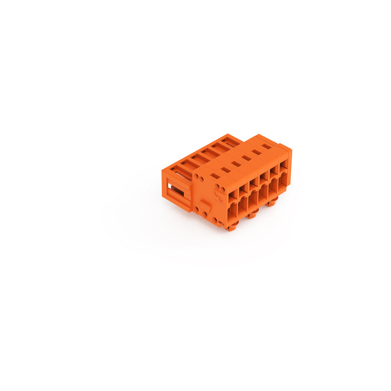WAGO - Kabelsteckverbinder für Leiterplattensteckverbinder 1-Leiter-Stiftleiste 734-336/018-000 CAGECLAMP,1,5mm²,or − 100 Stück