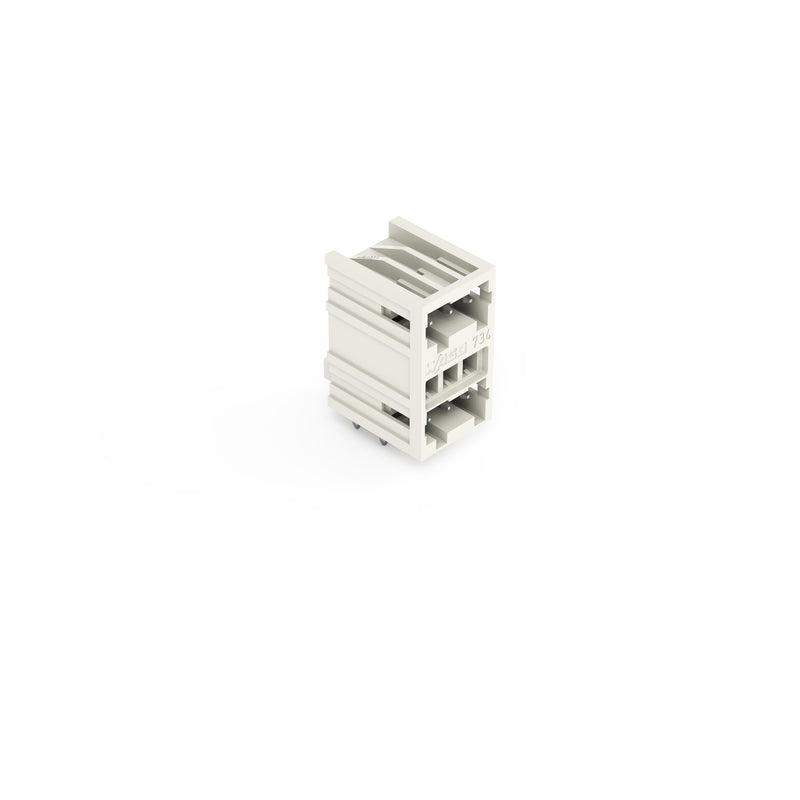 WAGO - Leiterplattensteckverbinder THT-DoppelstockStiftleiste 734-403/001-000 1,0x1,0,abgew.,lgr − 100 Stück