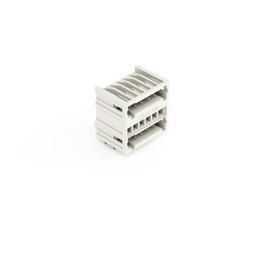 WAGO - Leiterplattensteckverbinder THT-DoppelstockStiftleiste 734-406/001-000 1,0x1,0,abgew.,lgr − 50 Stück
