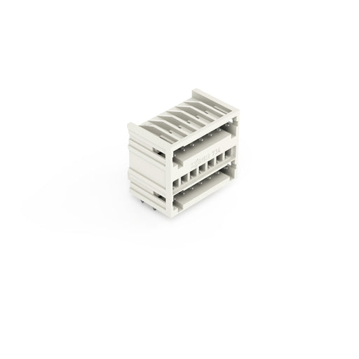 WAGO - Leiterplattensteckverbinder THT-DoppelstockStiftleiste 734-407/001-000 1,0x1,0,abgew.,lgr − 50 Stück