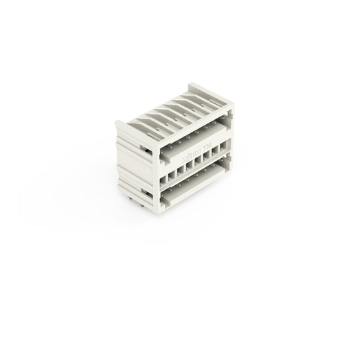 WAGO - Leiterplattensteckverbinder THT-DoppelstockStiftleiste 734-408 1,0x1,0,abgew.,lgr − 50 Stück