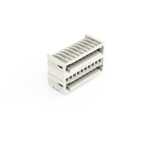 WAGO - Leiterplattensteckverbinder THT-DoppelstockStiftleiste 734-412/001-000 1,0x1,0,abgew.,lgr − 50 Stück
