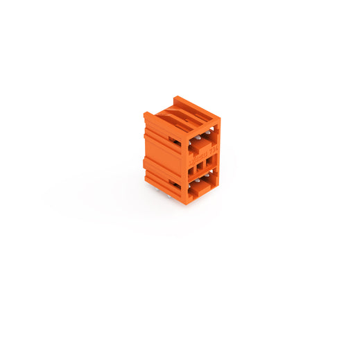 WAGO - Leiterplattensteckverbinder THT-DoppelstockStiftleiste 734-433/001-000 1,0x1,0,abgew.,or − 100 Stück