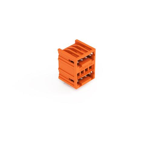 WAGO - Leiterplattensteckverbinder THT-DoppelstockStiftleiste 734-434 1,0x1,0,abgew.,or − 100 Stück