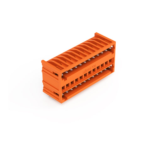 WAGO - Leiterplattensteckverbinder THT-DoppelstockStiftleiste 734-442 1,0x1,0,abgew.,or − 50 Stück