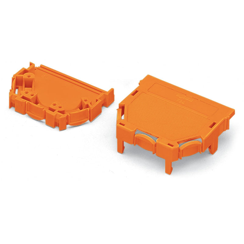 WAGO - Zubehör/Ersatzteile für Klemmen Zugentlastungsgehäuse 734-640 2-teilig,orange − 25 Stück