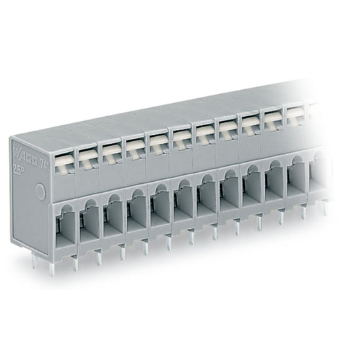 WAGO - Leiterplattenklemme 741-108 Drücker,2,5 mm²,grau − 25 Stück