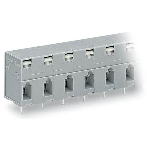 WAGO - Leiterplattenklemme 741-507 Drücker,2,5 mm²,grau − 15 Stück