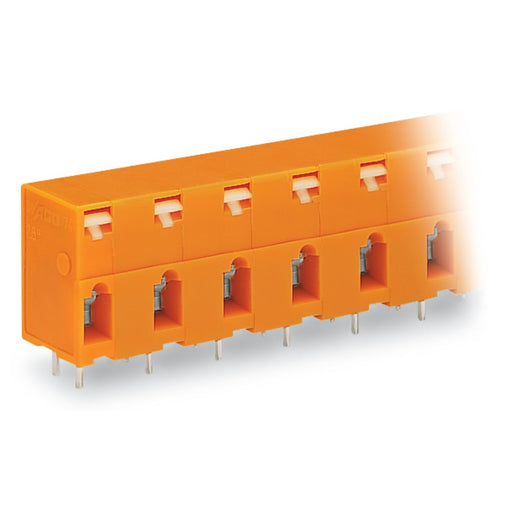 WAGO - Leiterplattenklemme 741-607 Drücker,2,5mm²,or − 15 Stück