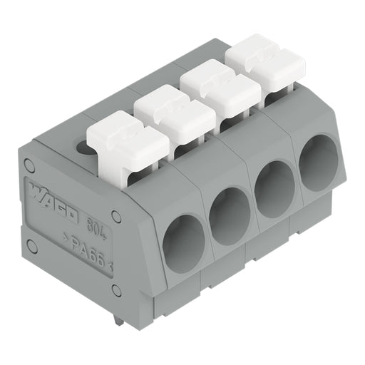 WAGO - Leiterplattenklemme 804-113 Drücker,2,5 mm²,grau − 15 Stück
