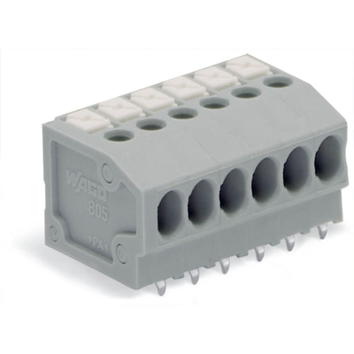 WAGO - Leiterplattenklemme 805-174 Drücker,1,5mm²,grau − 10 Stück