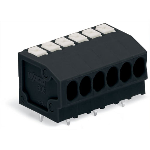 WAGO - Leiterplattenklemme THR-Leiterplattenklemme 805-305/200-604 Drücker,1,5mm²,sw − 65 Stück