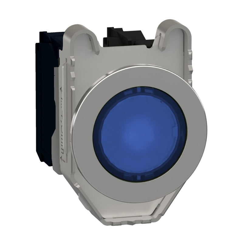 Schneider Electric - Drucktaster, Komplettgerät Leuchtdrucktaster XB4FW36G5 30mm,1Ö+1S,blau,120V