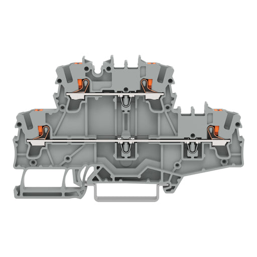 WAGO GmbH & Co. KG - Durchgangs-Reihenklemme Doppelstockklemme 2202-2701 grau − 50 Stück