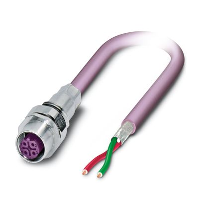 Phoenix Contact - Rundsteckverbinder, Einbau (mit Leitung) Gerätesteckverbinder SACCEC-M12FS#1239886 Vorderwand