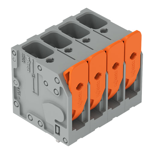WAGO - Leiterplattenklemme Hebel 2606-3104/010-000 6mm²,grau − 60 Stück