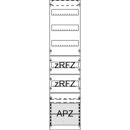 Striebel&John - Verteilerfeld für Installationsverteiler Verteilerfeld FV17A2R2 mit APZ, zRfZ2 7RE
