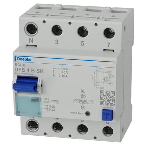 Doepke - Fehlerstrom-Schutzschalter FI-Schalter DFS4 040-4/0,10-B SK