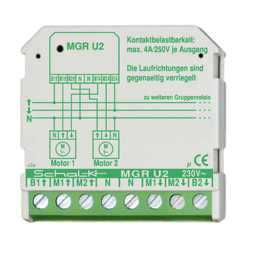 Schalk - Trennrelais Jalousie Motor-Gruppen-Relais MGR U2 230VAC,2W,5A