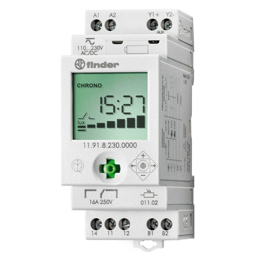 Finder - Dämmerungsschalter Reiheneinbau Dämmerungsschalter 11.91.8.230.0000 150Lux 16A+1Aux 230V