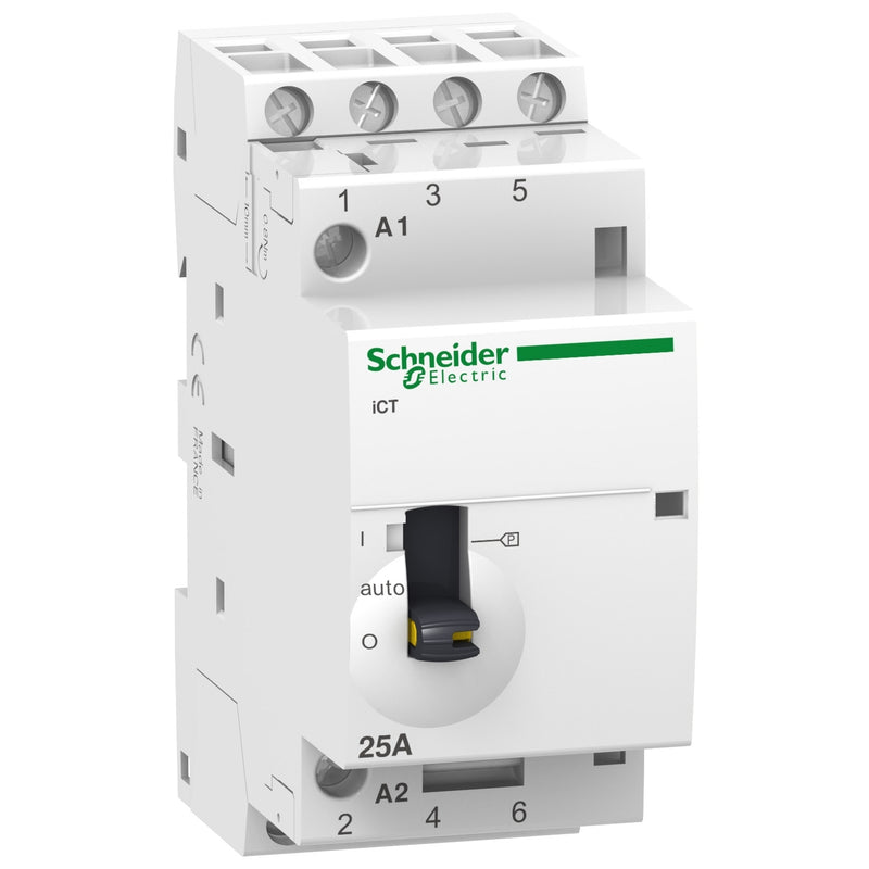 Schneider Electric - Installationsschütz für Reiheneinbau Vorwahlschütz A9C21834 4S 25A 220-240VAC