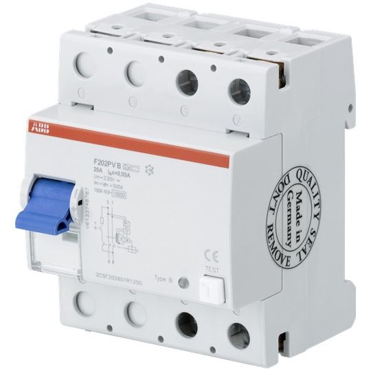 ABB Stotz S&J - Fehlerstrom-Schutzschalter FI-Schutzschalter F202B+63/0,3 2P,TypB+,63A,300mA