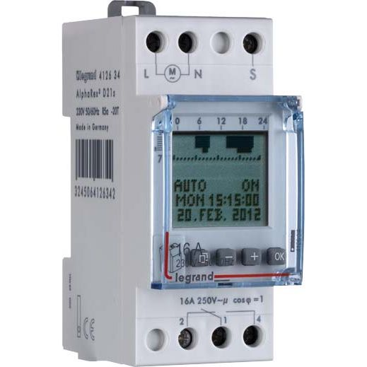 Legrand - Verteilerschaltuhr digital Wochenschaltuhr 1K Legrand 412634 230V AC