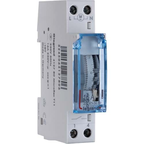 Legrand - Verteilerschaltuhr analog Tagesschaltuhr sync. Legrand 412780 230V 50Hz