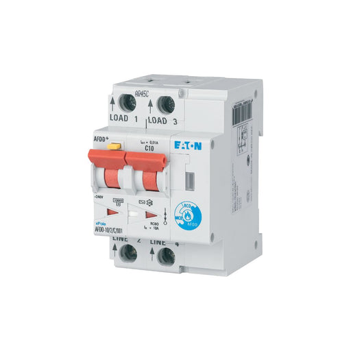 Eaton - Kombination FI-Schalter/Leitungsschutzschalter mit Zusatzeinrichtung Brandschutzschalter AFDD-10/2/C/001-A 2polig, C10A, 10mA