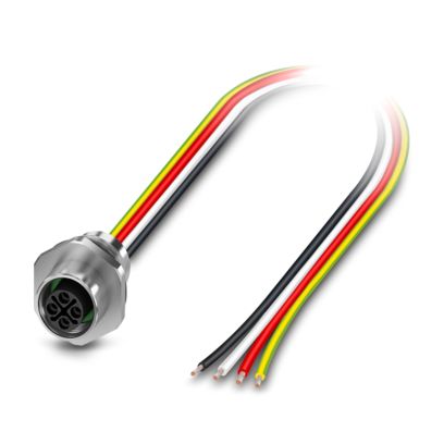 Phoenix Contact - Rundsteckverbinder, feldkonfektionierbar (Industriesteckverbinder) Gerätesteckverbinder SACC-E-M12FS#1329917 Vorderwand