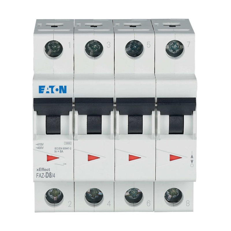 Eaton - Leitungsschutzschalter FAZ-D8/4 8A Charakt.: D