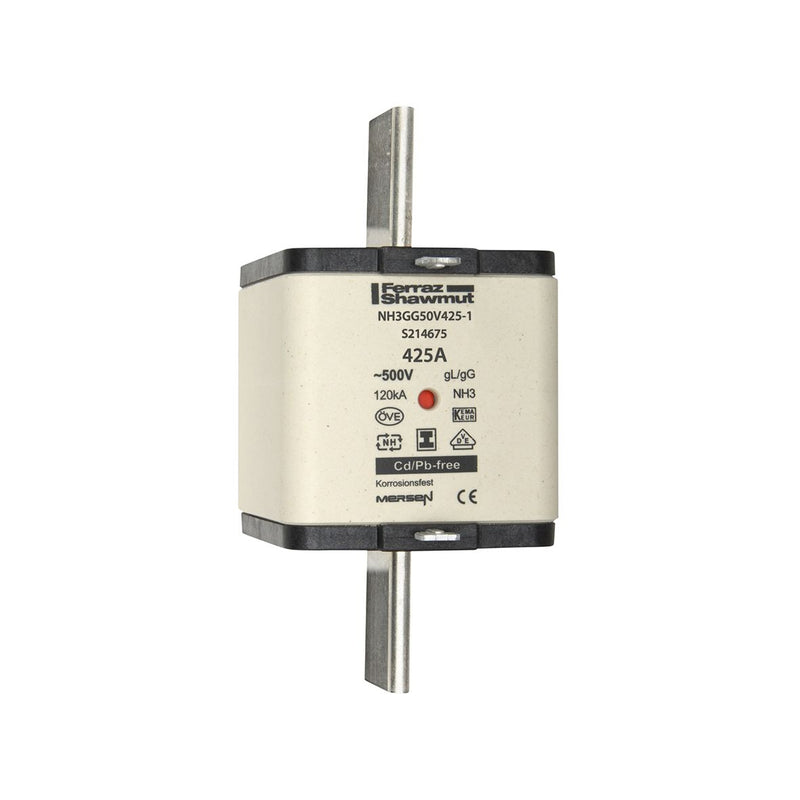 Mersen - Messersicherung Sicherungseinsatz NH Sond. NH22GG50V63 gG Gr.2 63A sfü KM − 3 Stück