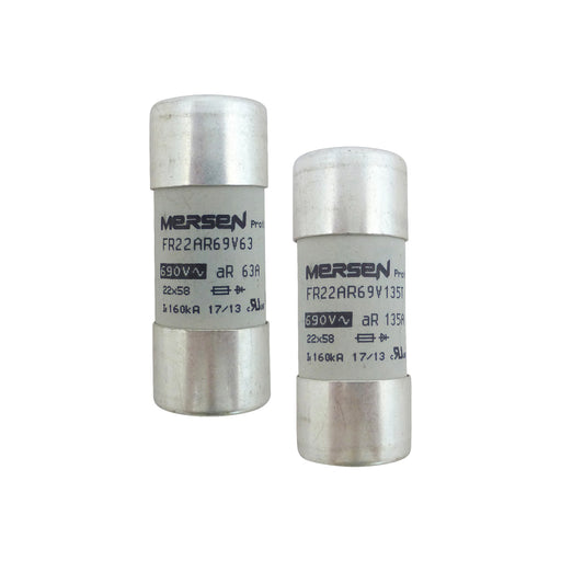 Mersen - Zylindrische Sicherung Sicherungseinsatz FR22AR69V80 22x58 AC690V 80A − 10 Stück