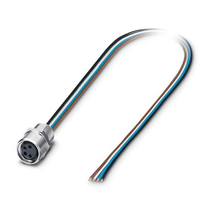 Phoenix Contact - Rundsteckverbinder, feldkonfektionierbar (Industriesteckverbinder) Gerätesteckverbinder SACC-E-M8FS-#1263391 Vorderwand − 100 Stück