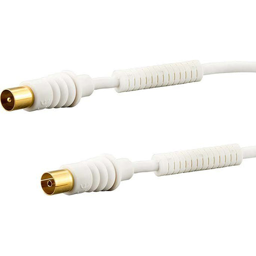 E+P Elektrik - Konfektioniertes Koaxkabel Antennenkabel 1,5m ws AB 201 G Gold