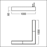 Zumtobel Group - Elektrisches Zubehör/Ersatzteile für Leuchten Winkelverbinder 90° SUP2 TRACK #60210837 (elektrisch)