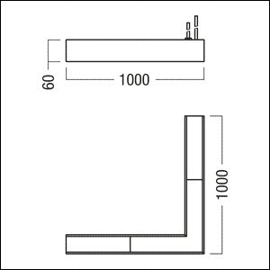 Zumtobel Group - Elektrisches Zubehör/Ersatzteile für Leuchten Winkelverbinder 90° SUP2 TRACK #60210837 (elektrisch)