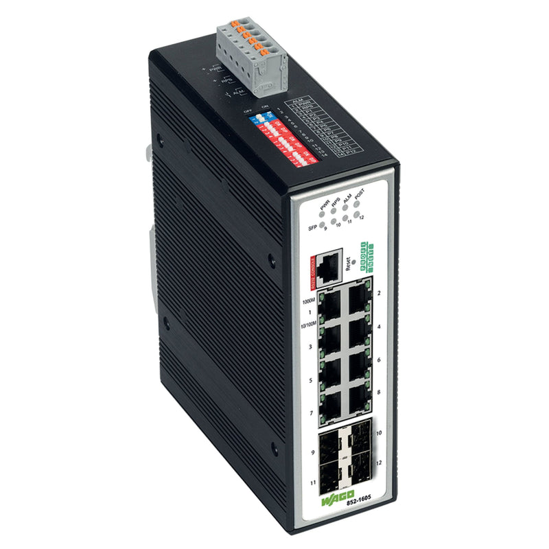 WAGO - Netzwerk Switch Industrial-Managed-Switch 852-1605 metallisch schwarz