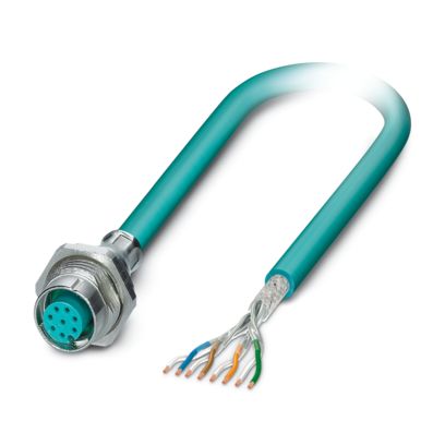 Phoenix Contact - Patchkabel Kupfer Gerätesteckverbinder SACCBP-M12FS#1240030 Hinterwand