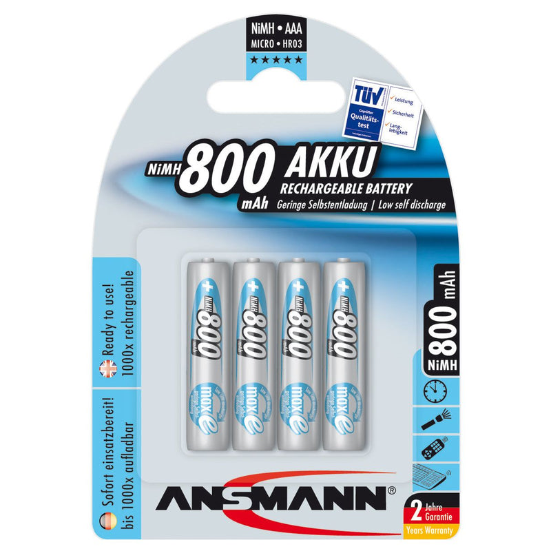 Hückmann - Akku 1,2V Micro AAA 124901(VE 4) maxE Bli4 Ansmann
